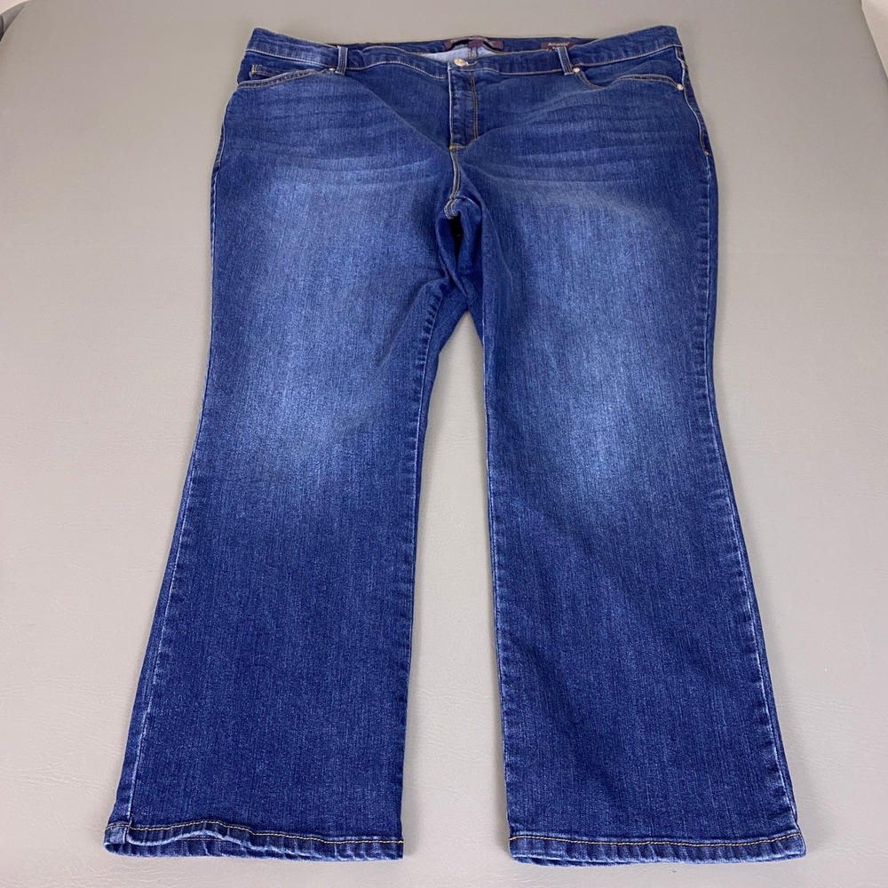 Gloria Vanderbilt Amanda Bootcut Jeans Womens Plus 24WS Blue Medium Wash Stretch